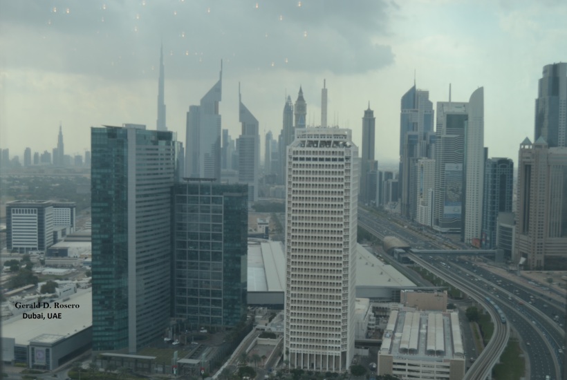 The panoramic view of Sheikh Zayed Road area