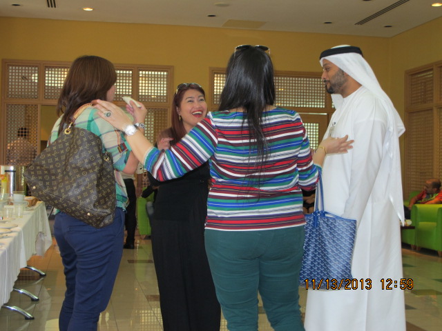 Grace Pagara shares a joke with Ms Anne, Ms. Rania and Mr. Rashid after a short meeting with the KR-Channel Management.
